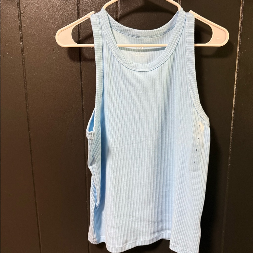 Old Navy Sky Blue Ribbed Tank Top